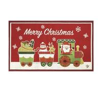 OLIVO.shop | NOEL Zerbino Natale, Tappeto ingresso natalizio moderno, Tappeto natalizio sotto albero, 6 fantasie, misura unica 45x78cm (TRENINO)