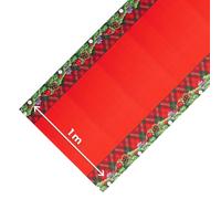 OLIVO.shop Tappeto natalizio passatoia interno ed esterno, Passatoia rossa natalizia a metraggio su misura larga 1 metro per eventi ed allestimenti natale JINGLE ROLL (DECOR, 3 metri)