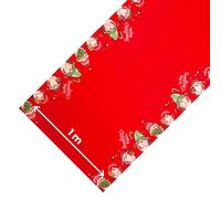 OLIVO.shop Tappeto natalizio passatoia interno ed esterno, Passatoia rossa natalizia a metraggio su misura larga 1 metro per eventi ed allestimenti natale JINGLE ROLL (GNOMES, 1 metro)