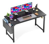 OLIXIS Scrivania per Computer Ufficio, 55 Pollici Scrivere Lavoro Studio PC Scrivania In Legno Borsa di Stoccaggio & Gancio per Cuffie Semplice Camera da Letto 2 Persona Bambini Studente Tavolo