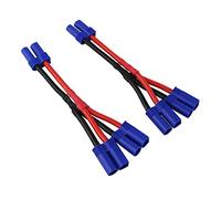 OliYin 2pcs EC5 Cavo 2-Maschio a 1-Femmina Cavo Adattatore Parallelo 12awg 3.93in per Batteria RC LiPO (Confezione da 2)