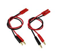 OliYin 2pcs HXT Cavo di Ricarica da 4 mm a 4,0 mm Connettore a Banana con Cavo in Silicone da 14,8 g 30 cm da 11,8 "(Confezione da 2)