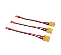 OliYin 3pcs Adattatore da connettore Maschio XT60 a Maschio JST Adattatore da 3,9 Pollici per Caricabatterie da 20awg Phantom Resistente (Confezione da 3)