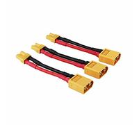 OliYin 3pcs Maschio XT-60 a Femmina XT-30 Adattatore connettore per Cavo Turnigy Drone XT30 XT60 FPV 16awg 1.96 Pollici (Confezione da 3)
