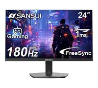 OLKIEQZ SANSUI Gaming Monitor 24 inch, FHD 165HZ 1ms IPS Computer Monitor, 110% sRGB, HDMI DP Ports, FreeSync Technolog，VESA Mountabl