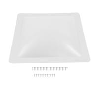 OLKKEFT Sostituzione universale per lucernario per camper, 66 x 66 cm, con vite, copertura esterna per lucernario per camper e camper universali (bianco)