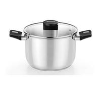 Olla MONIX M240226 Acciaio Inox 8L Ø26cm Manici Bakelite Coperchio Vetro Termoresistente