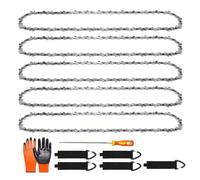 Ollanoos 5 catene per motosega da 40 cm, passo 3/8", calibro 1,3 cm, 55 maglie DL, ricambio per Stihl 018 MS180 MS181 020 021 023 MS200T MS211 MS201T MS231