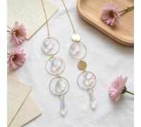 Ollanoos Elegante acchiappasole in cristallo, versatile decorazione a prisma da appendere, perfetto per finestre, giardini e balconi, crea effetti di luce colorati in qualsiasi stanza