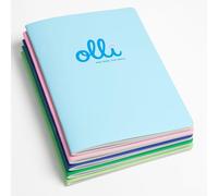 Olli Maxi Quaderni Profumati A4 - Pacco 6 Copertine Assortite Scratch&Smell, Carta 100 g/m², Interno Righe o Quadretti 5 mm, Diverse Fragranze (Rigatura 5mm)
