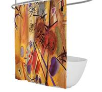 OLLIAR Home Nordic Geometric Pattern Tende Da Doccia Liner Il Piccolo Sogno In Rosso Famoso Pittura Stampa Tessuto Poliestere Tende Da Doccia Impermeabili 150x200cm