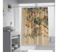 OLLIAR Home Pianta astratta Tende da doccia albero autunnale foglie colorate Tende da bagno botanica tessuto lavabile accessori per il bagno decor con ganci 240x180