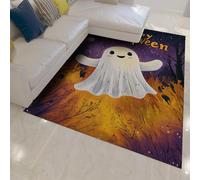OLLIAR Home Simpatici tappeti fantasma per la scuola materna misteriosa foresta che brucia piante modello tappeto tappetino antiscivolo in gomma per cucina camera letto 60x180cm