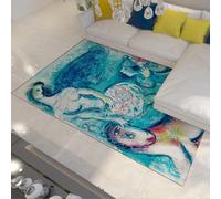 OLLIAR Home Tappeti da sogno romantici per l'arte ballerina astratta Tappetini dal design surreale Tappeto a pelo corto antiscivolo lavabile per studio soggiorno 120x170cm