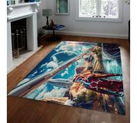 OLLIAR Home tappeto a tema fantascientifico scena futuristica tappetino per area di design unico tappeti rettangolari lavabili morbidi e soffici per aula sala giochi 160x230cm