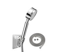 Olliwon Soffione Doccia ad Alta Pressione con Tubo da 1,5 m in Acciaio Inox 304 Doccetta Anticalcare con Funzione di Risparmio Idrico Facile da Installare e Pulire