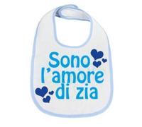 Ollix® Bavaglino bavetta neonato bebè personalizzato antimacchia infanzia sono l'amore di zia