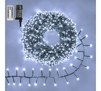 Ollny Catena Luminosa di Natale 1000 LED 15m, Luci Stringa Fata luce Impermeabile con 8 modelli di illuminazione per Interno ed Esterno, Feste, Matrimoni, Albero y Giardino Decorazioni, Bianco Freddo