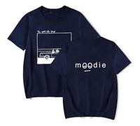 OLLQSB Henry Moodie Good Old Days Illustration T-Shirt da Uomo E da Donna, Casual Urbane, Stampe alla Moda, Un Must-Have per L'Estate,Blu,4XL