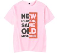 OLLQSB Kevin Parker T-Shirt da Uomo E da Donna, Casual Urbane, Stampe alla Moda, Un Must-Have per L'Estate,Rosa,4XL