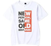 OLLQSB Kevin Parker T-Shirt da Uomo E da Donna, Casual Urbane, Stampe alla Moda, Un Must-Have per L'Estate,Bianca,4XL