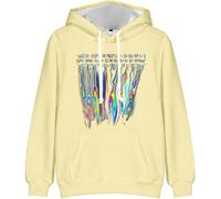 OLLQSB Kevin Parker They Say That People Never Change But That's BST Felpe con Cappuccio A Maniche Lunghe con Stampa alla Moda per Uomo E Donna, Casual, Girocollo,Giallo,XXS