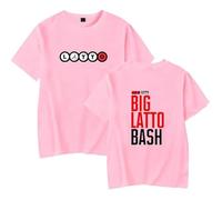 OLLQSB Latto Big Bash T-Shirt da Uomo E da Donna, Casual Urbane, Stampe alla Moda, Un Must-Have per L'Estate,Rosa,S