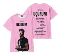 OLLQSB Mero Uçurum Song T-Shirt da Uomo E da Donna, Casual Urbane, Stampe alla Moda, Un Must-Have per L'Estate,Rosa,M