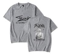 OLLQSB Trueno The Last Dance World Tour T-Shirt da Uomo E da Donna, Casual Urbane, Stampe alla Moda, Un Must-Have per L'Estate,Grigio,XXS