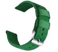 OLLREAR Canvas Watch Strap Replacement Woven Fabric Watch Band -13 Colors & 4 Sizes - 18mm, 20mm, 22mm, 24mm - Nylon Cinturino Smartwatch per Uomo e Donna (22mm, Green)