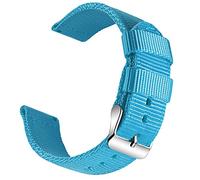 OLLREAR Canvas Watch Strap Replacement Woven Fabric Watch Band -13 Colors & 4 Sizes - 18mm, 20mm, 22mm, 24mm - Nylon Cinturino Smartwatch per Uomo e Donna (24mm, Light Blue)