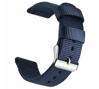 OLLREAR Canvas Watch Strap Replacement Woven Fabric Watch Band -13 Colors & 4 Sizes - 18mm, 20mm, 22mm, 24mm - Nylon Cinturino Smartwatch per Uomo e Donna (20mm, Dark Blue)