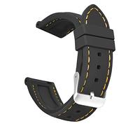 OLLREAR Unisex Gomma Cinturini Orologi 8 colori e 5 formati 18mm Nero Arancio Cinturini di Ricambio in Silicone per Uomo e Donna Impermeabile Cinturini Smartwatch