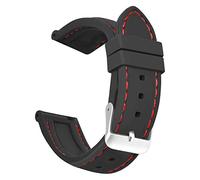 OLLREAR Unisex Gomma Cinturini Orologi 8 colori e 5 formati 20mm Nero Rosso Cinturini di Ricambio in Silicone per Uomo e Donna Impermeabile Cinturini Smartwatch