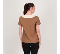 Olly Doo T-shirt linea a scatola, scollo a V misto viscosa cotone