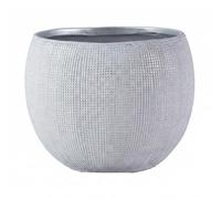 Olly & Rose Barcellona - Vaso per piante in ceramica grigio chiaro, 25 cm, grandi vasi per piante per interni ed esterni, colore grigio