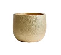 Olly & Rose Barcellona - Vaso per piante in ceramica, vaso per piante da interni ed esterni, 25 cm, colore: oro