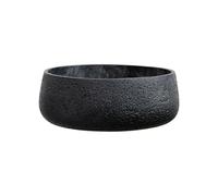 Olly & Rose Fioriera in ceramica nera opaca per la casa, poco profonda, per interni ed esterni, vaso da fiori decorativo e ciotola da giardino (40,6 cm)