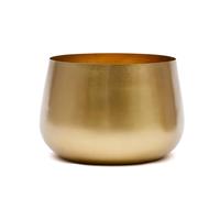 Olly & Rose Grande vaso per piante dorato, vaso per piante in metallo, per interni, 28 cm (25 cm nella parte superiore), grande vaso per fiori (oro, 28 cm)