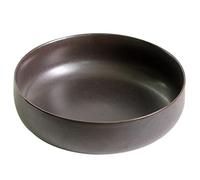 Olly & Rose Oxford - Grande ciotola in ceramica da 26 cm, ciotola per frutta, insalatiera, ciotola da portata decorativa per cucina e tavolino da caffè, in gres porcellanato nero, ciotola extra large