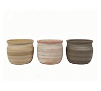 Olly & Rose Piccoli vasi per piante grasse e cactus, in terracotta, colore 7,5 x 7,5 x 6,6 cm, per interni ed esterni, per piante piccole e extra piccole