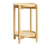 Olly & Rose Supporto per Piante Premium in Bambù - Supporto per Piante in Legno a 2 Livelli con Vaso da 31cm di Diametro