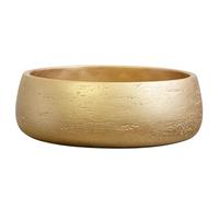 Olly & Rose Vaso da fiori in ceramica dorato per interno ed esterno - Vaso decorativo e contenitore da giardino (28,5 cm)