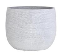 Olly & Rose Vaso per piante Barcelona in ceramica, vaso da fiori, vasi per piante da interni ed esterni (grigio chiaro, 40 cm)