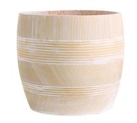 Olly & Rose Vaso per piante extra large con motivo - Fioriera da giardino in fibra di cemento - XL - P 44 cm x H 40 cm