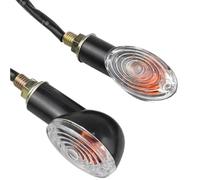 OLMAFD direzione luci Indicatori di direzione per moto 2PS Mini ovali 12V Indicatori di segnale universali Indicatori di direzione posteriori Accessori per lampadine luminose
