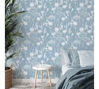 Floreale Olmaria Parati 165583 Blu Selvatico Prato Fiori Botanico Muriva