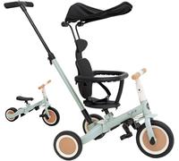 Olmitos - Gyro, triciclo evolutivo per bambini 5 in 1, bicicletta per bambini da 1 anno a 5 anni, da triciclo a bicicletta con o senza pedali, adattabile e trasformabile (Verde Scuro)