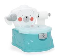 Olmitos Vasino da bagno per allenamento per bambini Imparo ad andare al bagno multifunzione 2 in 1 riduttore WC portatile 18+mesi con portarotolo e bicchiere interno Potty (Bear)