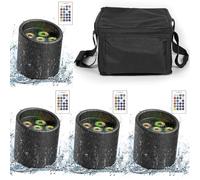 Oloaxolx 4PCS 108 W IP65 batteria LED par faretto controllo APP con borsa telecomando e paralume, batteria ricaricabile impermeabile RGBW + UV DMX luce da palco a LED per DJ party matrimoni